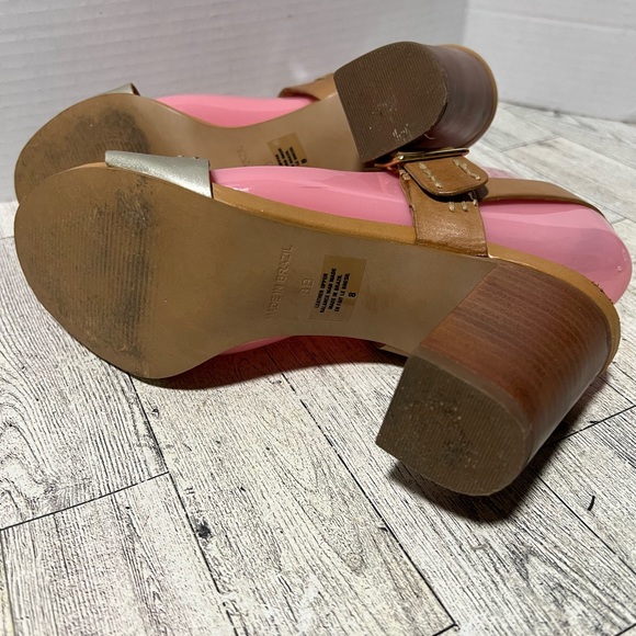 Seychelles silver/tan heel sandal size 8 - Picture 9 of 9